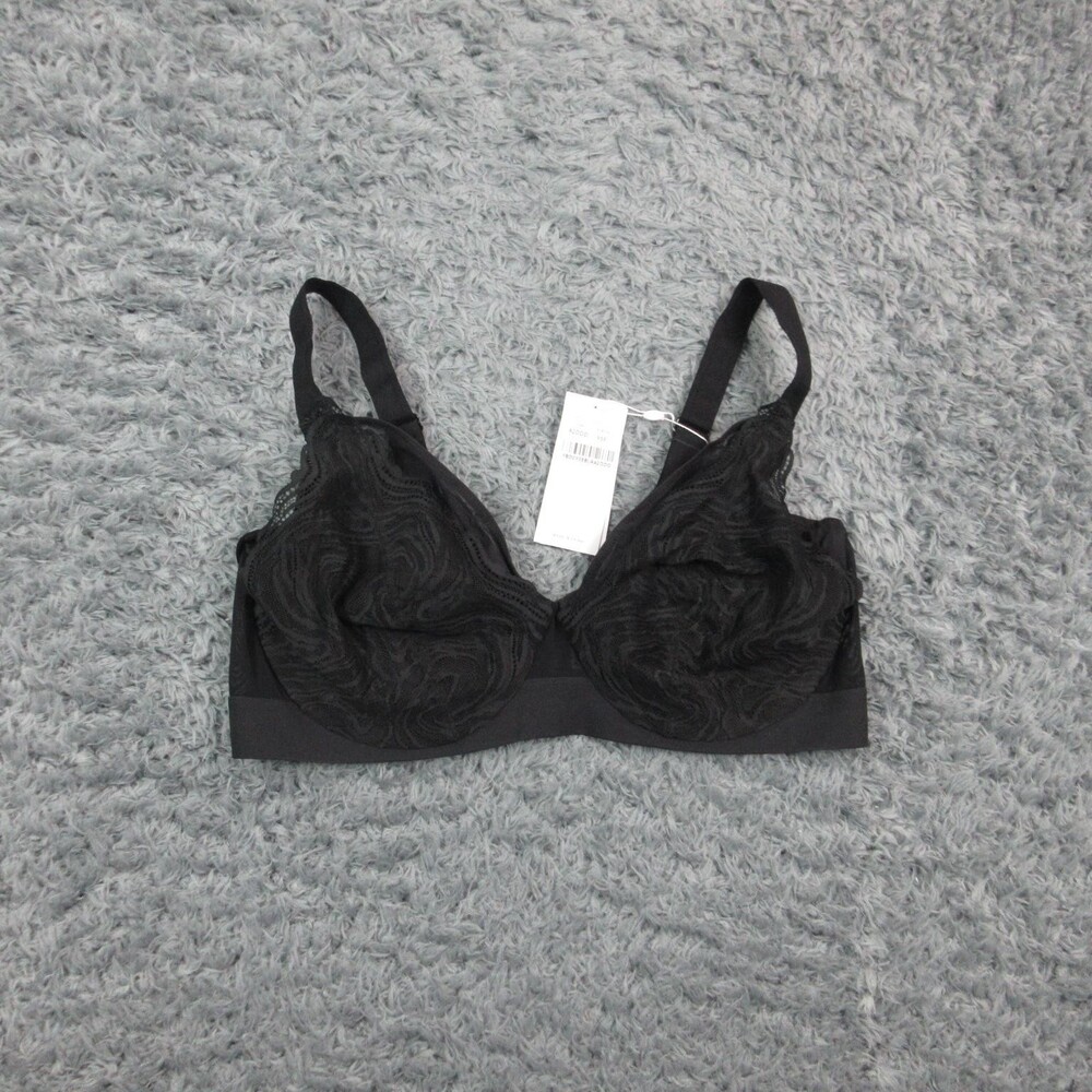 HSIA Minimizer Bra Womens 42DDD Black Lace Full Coverage Underwire Unpadded NWT